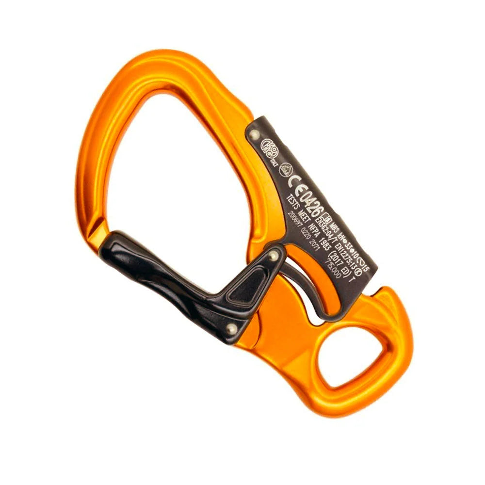 Kong Tango Double-Action Carabiner, Anodized Orange/Black