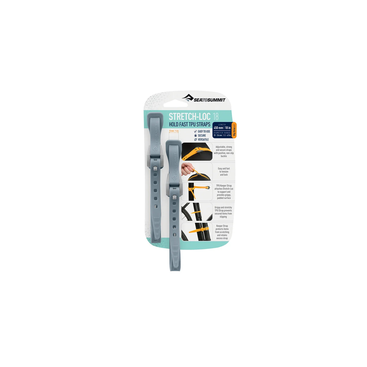 Stretch-Loc TPU Strap 12 inches [2 Pack]