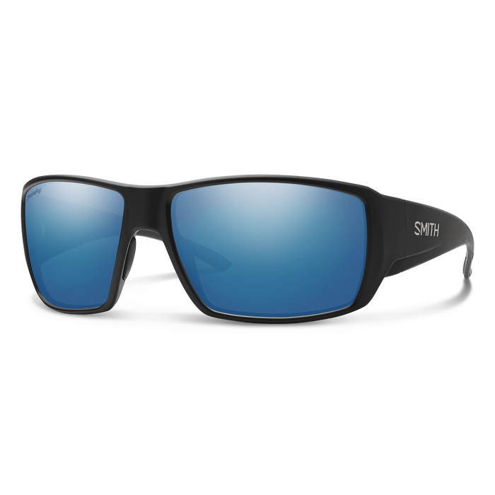 Guide's Choice Matte Black + ChromaPop Glass Polarized Blue Mirror Lens