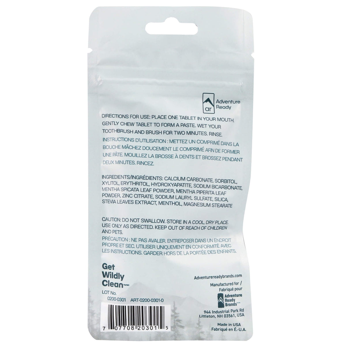 Adventure Ready Kits Toothpaste Tablets Refill - 30 Count
