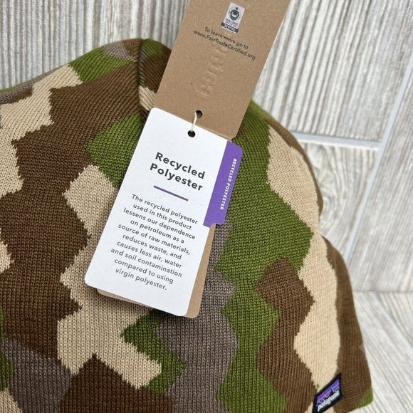 Beanie Hunting Climbing Trees Knit- Basin Green Camo Unisex NWT