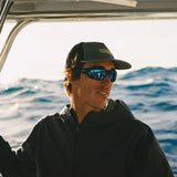 Hookset Matte Black + ChromaPop™ Glass Polarized Blue Mirror