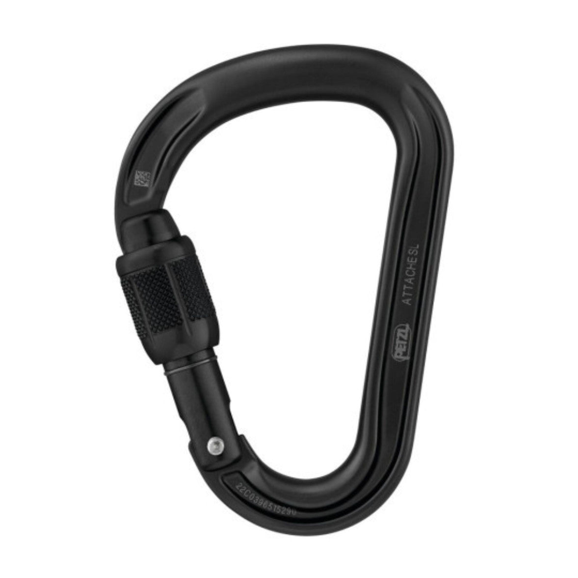 Attache Black Pear-Shaped Screw-Lock Carabiner