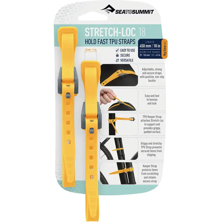 Stretch-Loc TPU Strap 18 inches [2 Pack]