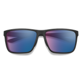 Riptide Matte Black + ChromaPop Glass Polarchromic Rose Blue Mirror Lens