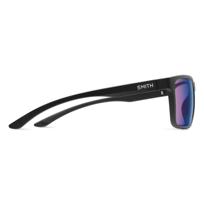 Riptide Matte Black + ChromaPop Glass Polarchromic Rose Blue Mirror Lens