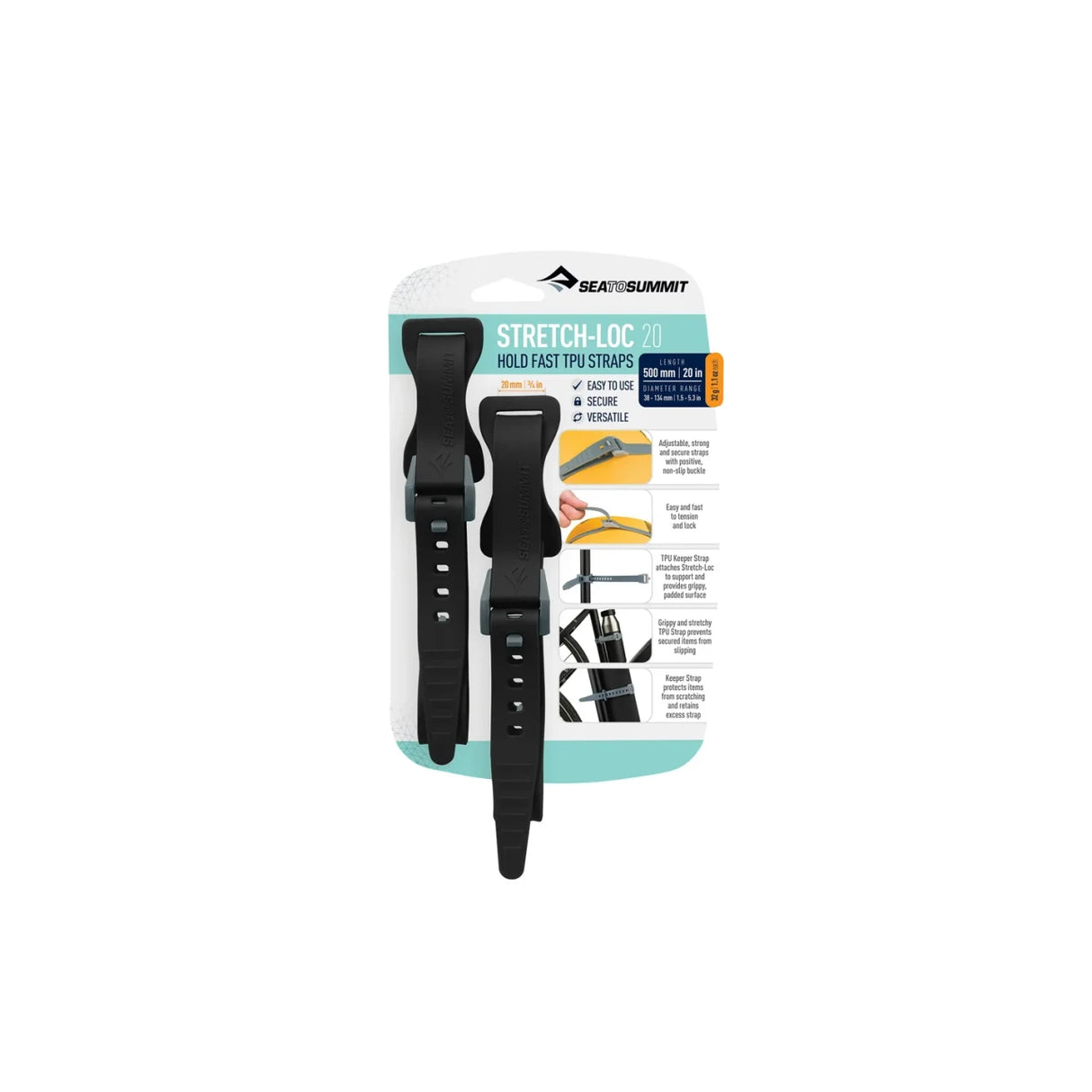 Stretch-Loc TPU Strap 20 inches [2 Pack]